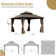 12 Ft. W x 12 Ft. D Galvanized Metal Patio Gazebo with Overhang Slope-Design Double Roof