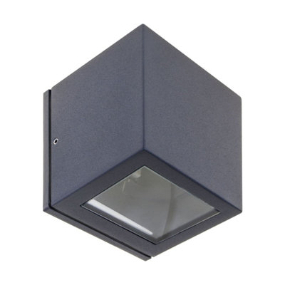 Glosco Anthracite 9.5cm H Outdoor Flush Mount