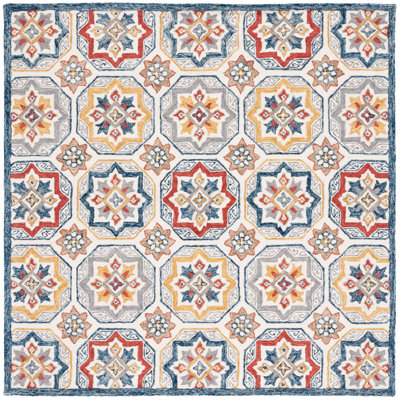 Metro Hand Tufted Wool And Cotton With Latex Geometric Rug