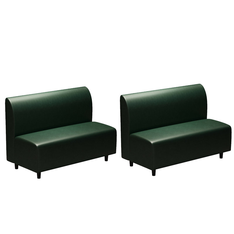 Banc rembourré en similicuir Nessi, Vert