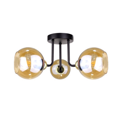 Glass Semi Flush Mount