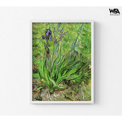 «The Iris» par Vincent Van Gogh, impression de fleur mauve, art de la nature verte, art mural floral, cadeau d'amoureux des iris, art floral délicat, fleur de Van Gogh