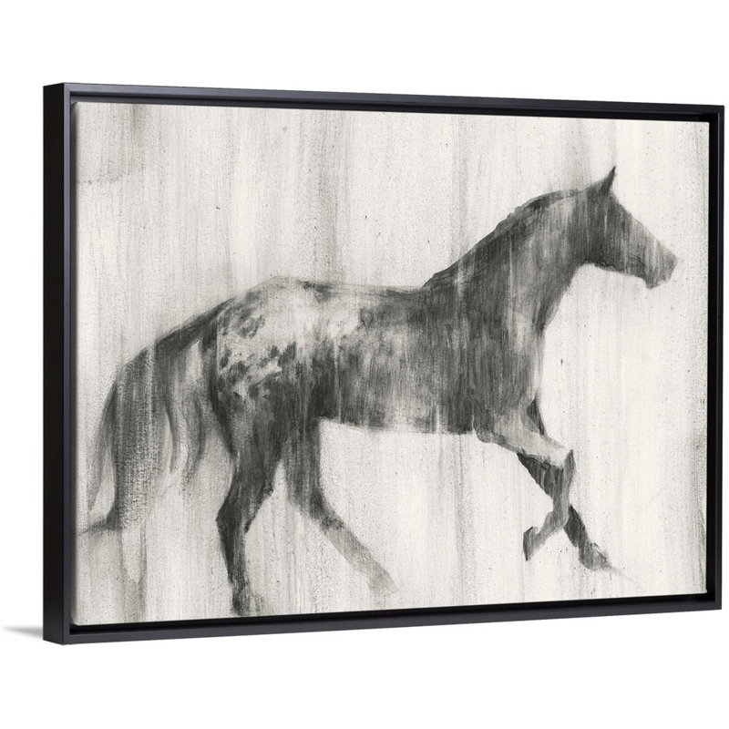 Art mural Appaloosa Study I, H 20 po x l 26 po x P 2 po, Toile avec cadre noir