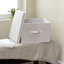Grande boîte de rangement avec couvercle, toile en poly-coton doux avec cadre renforcé, capacité de rangement généreuse, couvercle entièrement amovible, poignée avant, polyvalent, pliable et empilable, naturel avec bordure café-1979030972-1979030969