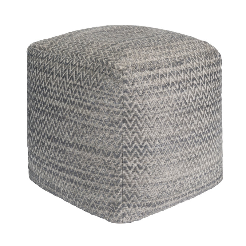 Galaxy Upholstered Pouf, Gray