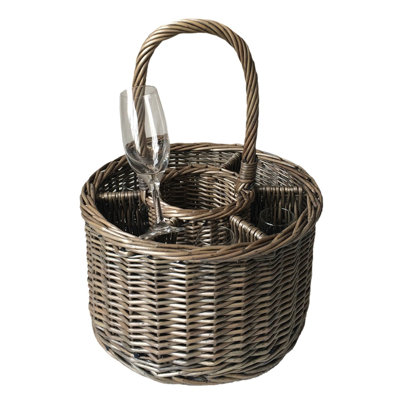 Special Event WickerWine Basket with Glasses