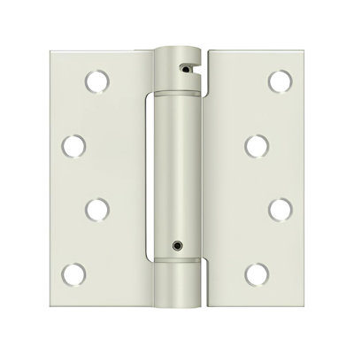 Deltana DSH44USPW 4" x 4" Spring Hinge, UL Listed in Prime Coat White