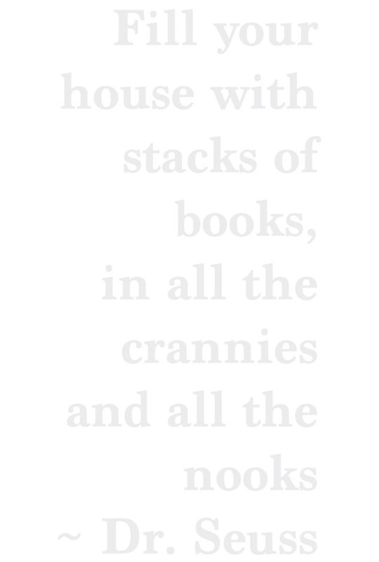 Citation à livres dr. seuss, H 36 po x l 17 po x P 0,01 po, Blanc