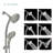 5-Functions Dual Shower Head with Slide Bar and Handheld Shower-70481871