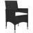  Dining Set Black Solid Acacia Wood 5 Piece Set Ergonomic-1870467907