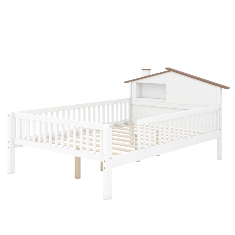 Lit plateforme Alantae, Double, Blanc