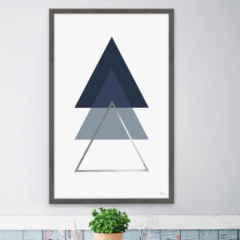 «Abdirazaq Blue Ascension», impression encadrée sur papier, H 18 po x l 12 po x P 1,5 po, Encadrement brun