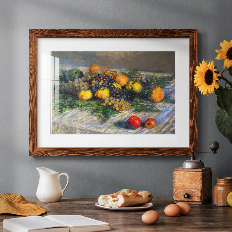 Nature morte par Monet, Érable, H 14 po x l 20 po x P 1,5 po