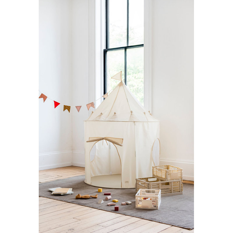 Tente de jeu extérieure en polyester avec sac de transport 3,28 pi x 3,28 pi, Crème