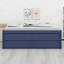 Platform bed with pull-out drawers features vertical panel detailing for modern farmhouse style-1445906736-1445906737