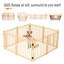 Barrière de chien autoportante polyvalente en bois pour la maison, assurant la sécurité et la liberté des animaux de compagnie