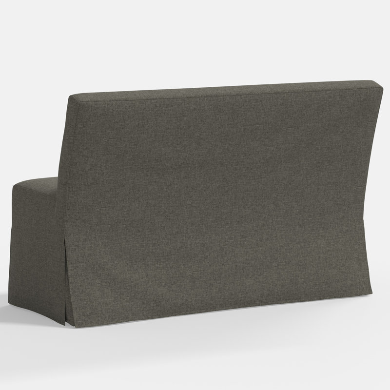 Stoffer Home x Cloth and Co. Lindy Upholstered Bench, Zuma Charcoal Textured Linen