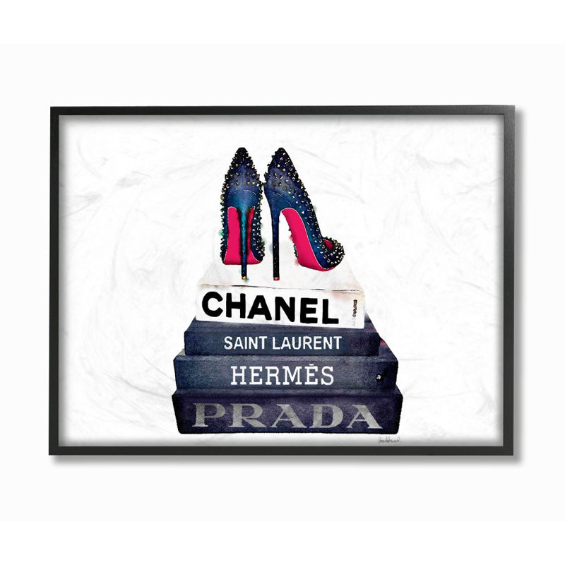 Ensemble de livres Glam Fashion BW par Amanda Greenwood, Giclée encadrée noir minuit, L 24 po x H 30 po
