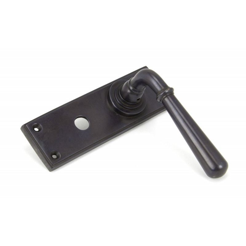 Newbury Lock Door Handle Kit, Aged Bronze