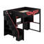 Lit mezzanine double en bois avec bureau et escalier, lit mezzanine de jeu avec lumières DEL et ports USB