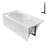Streamline 60 in. x 32 in. Acrylic Right-Hand Drain Alcove Bathtub in Glossy White With External Drain-108300985