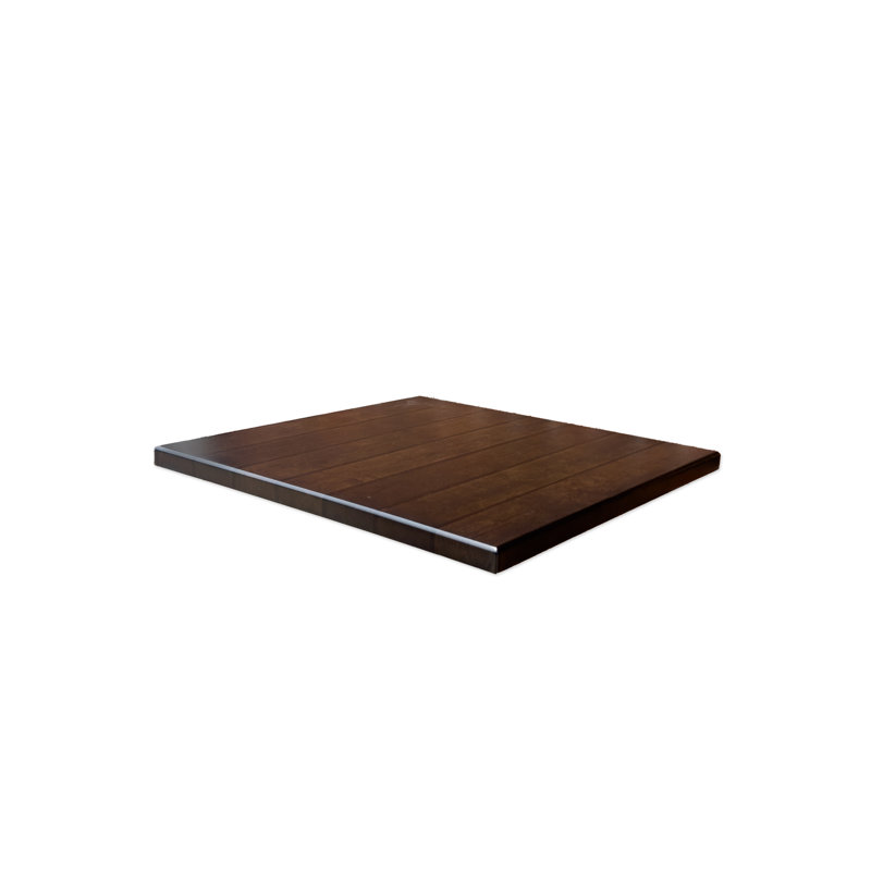 Plateau de table d'extérieur en bois thermolaqué, H 1,125 po x L 30 po x l 24 po, Planche de chêne rouge