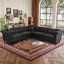 Canapé modulaire réversible capitonné en L 5 places Chesterfield