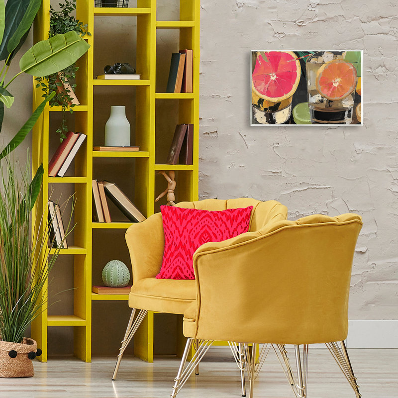 Plaque murale «Cocktail Hour with Fruit Slices», conception par Annabelle Hall, H 10 po x l 15 po