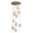 Elmendorf 9 - Light Brushed Brass Cluster Pendant