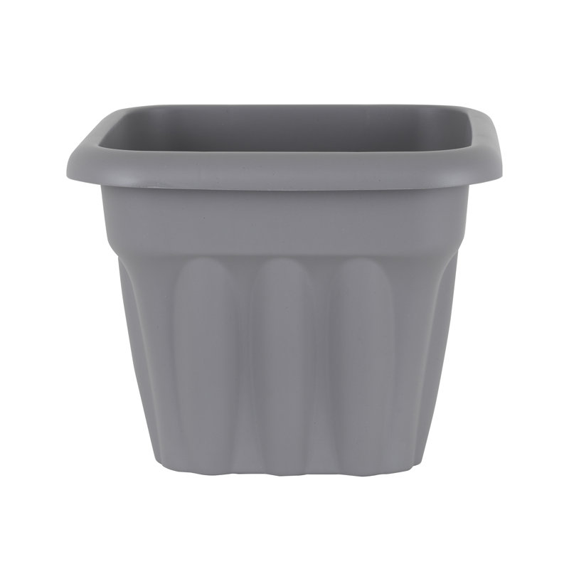 Wham Vista Square Planter Upcycle Grey, 25cm H x 33cm W x 33cm D
