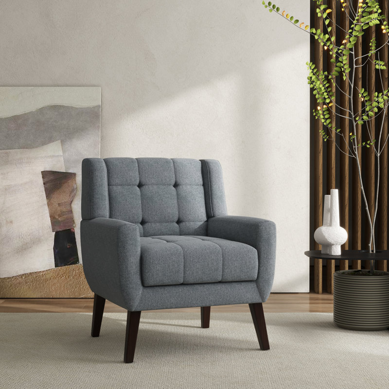 Jaqueze 73.7Cm Wide Tufted Armchair, Jaqueze Grey Polyester