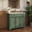 Meuble-lavabo avec lavabo, meuble-lavabo autoportant avec 1 tiroir rabattable et 2 tiroirs de rangement-1844389230