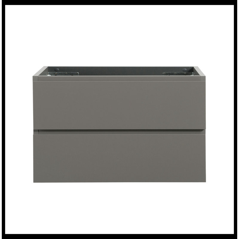 Base de meuble-lavabo Saha seulement, Gris, H 20,5 po x l 35,6 po x P 17,9 po
