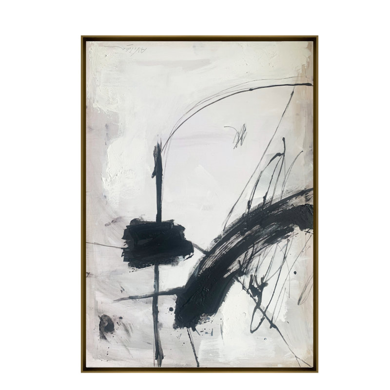 Velora Single Picture Frame Painting on Wood, 150 cm H x 90 cm W, Golden