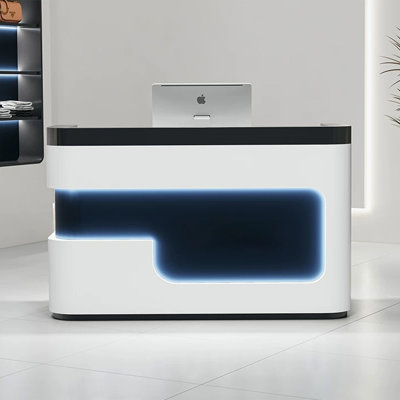 Modern Rectangular Manufactured Wood Reception Desk
