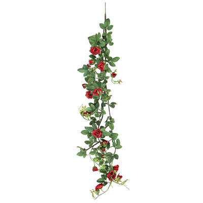 Artificial Tea Rose Flower Stem Hanging Spray