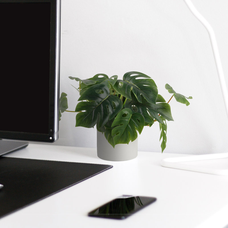 4.7'' Faux Philodendron Plant in Ceramic Pot