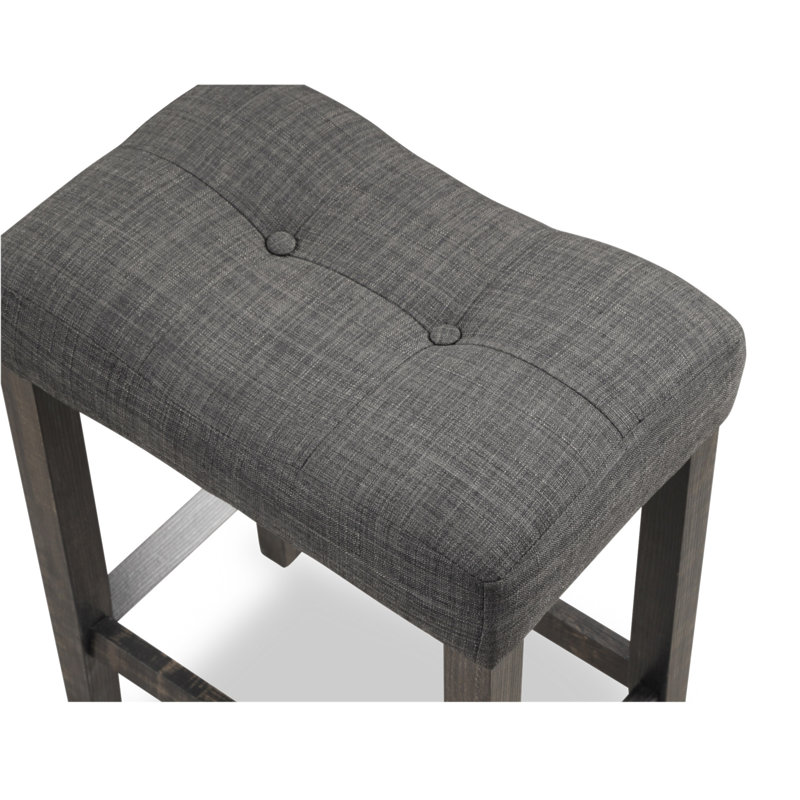 Ensemble de 2 tabourets Sora, Gris, Gris