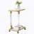 Acrylic Sofa Table, Glass Top C Shape Square Table with Metal Base