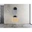 Meuble-lavabo mural de 24 po avec lavabo d'art en céramique, charnières à fermeture douce, 45 poignées à bord incliné, base en contreplaqué, dalle de pierre blanche, style raffiné et pratique
