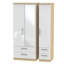 Yvette 3 Door Manufactured Wood Wardrobe-18860442-23704038