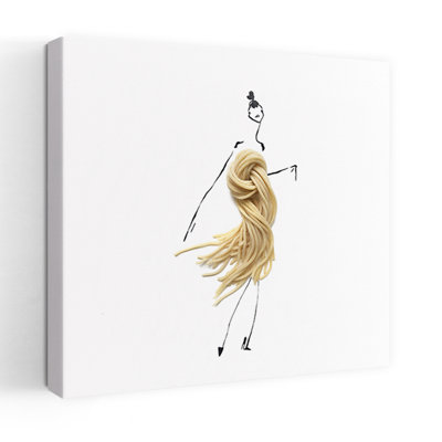 Spaghetti Fashion Sketch Abstract Elegant Minimalist Wall Art