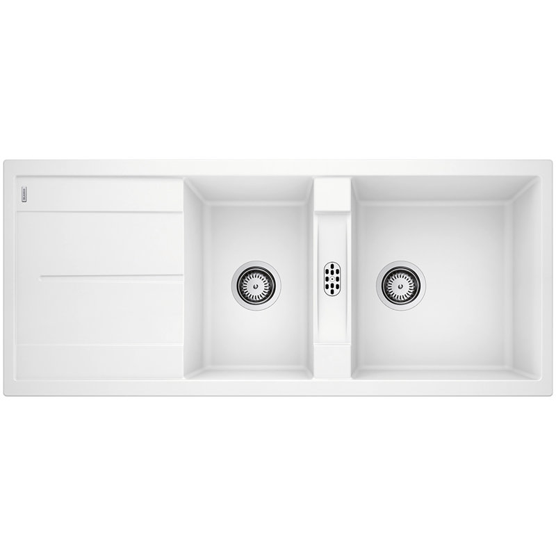 Metra 1.5 Bowl Inset Kitchen Sink, White