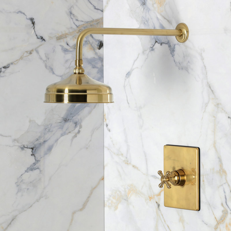 Kingston Brass Metropolitan Single-Handle Pressure Balanced Shower Faucet, Brushed Brass