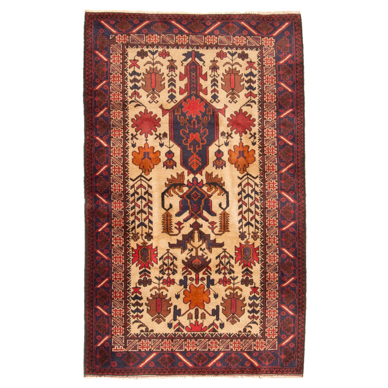 Tapis beige Teimani 3 pi 0 po x 4 pi 11 po