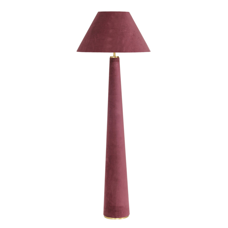 Graham Velvet Floor Lamp, Burgundy, Burgundy