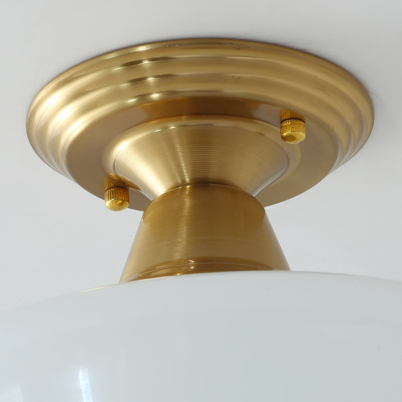 Luminaire semi-encastré à abat-jour en verre 11,81 po Horst