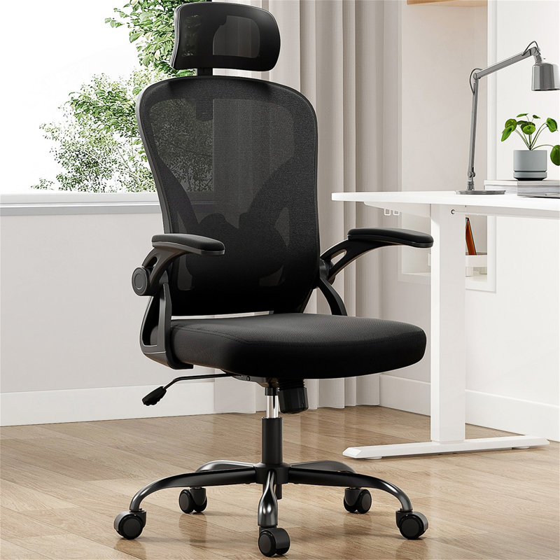 Ergonomic Office Chair, Home Office Desk Chair With Headrest, High Back Computer Chair With Armrests And Adjustable Lumbar Support For Home Office Study Room