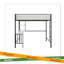 Lit mezzanine avec bureau et tablettes-1444734081