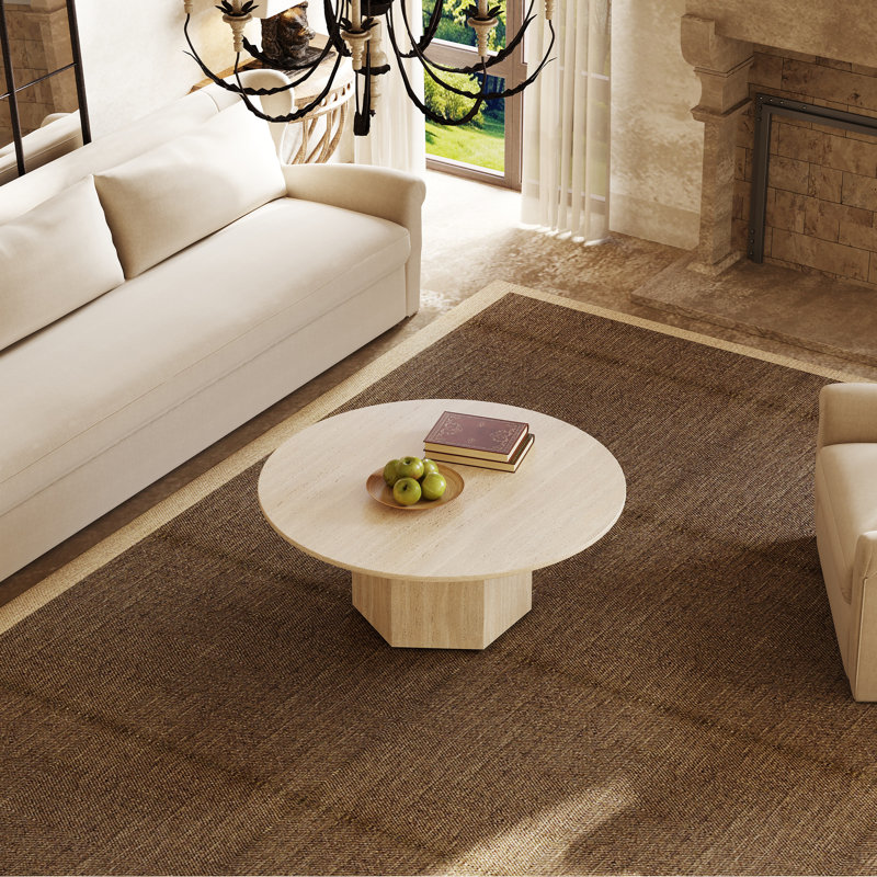 Modern Round Stone Coffee Table